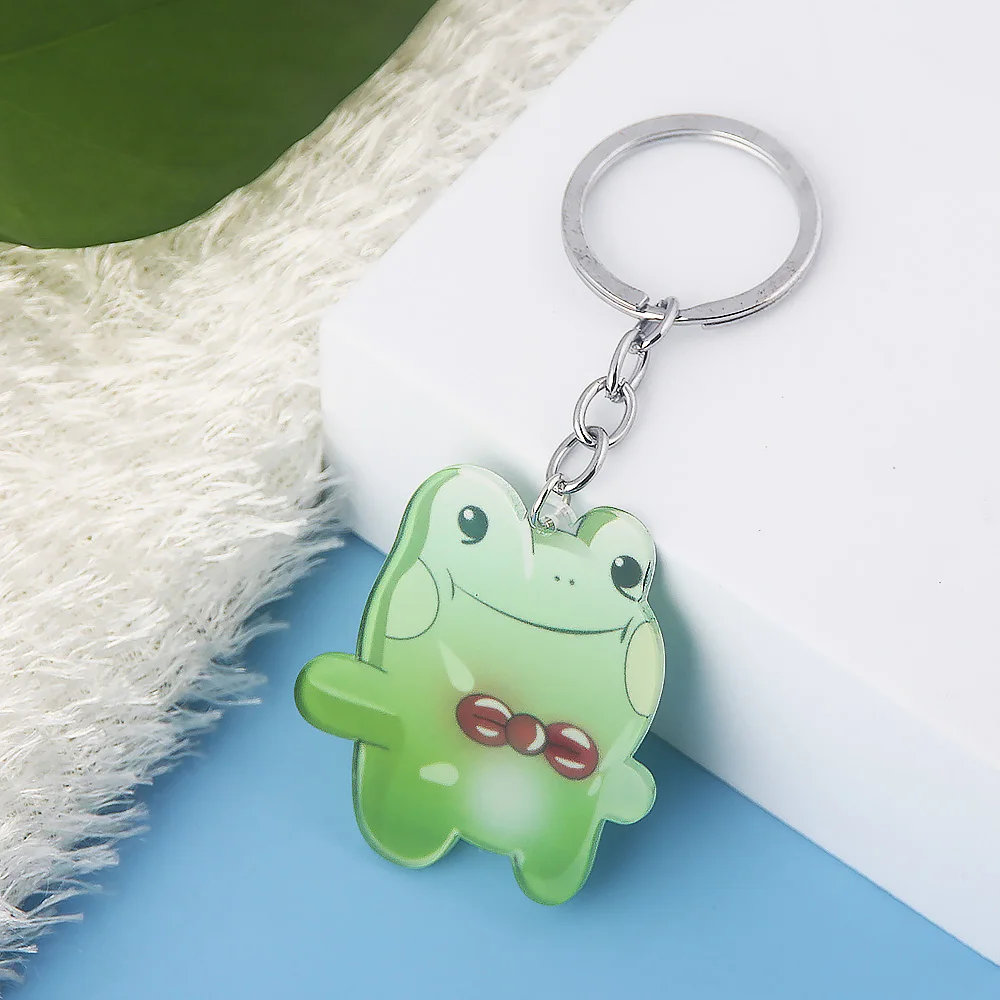 Anime Killing Stalking Yoonbum Frog Keychain Sangwoo Cosplay Acrylic Key Chain for Women Men Kids Christmas Jewelry Gift