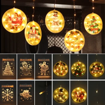 

LED Star and Moon Fairy Curtain Light Christmas Garland String Lights Outdoor for Wedding Party Holiday New Year Decor