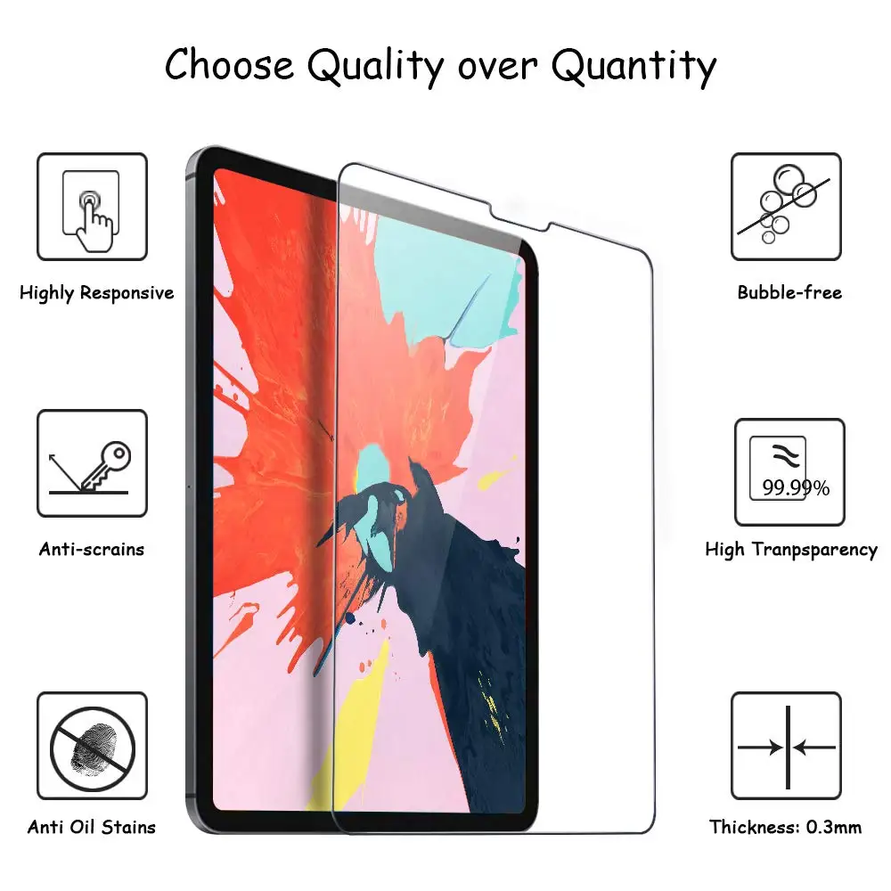 2 шт 9H защитная пленка из закаленного стекла защитный чехол для экрана для Apple iPad Pro 12,9