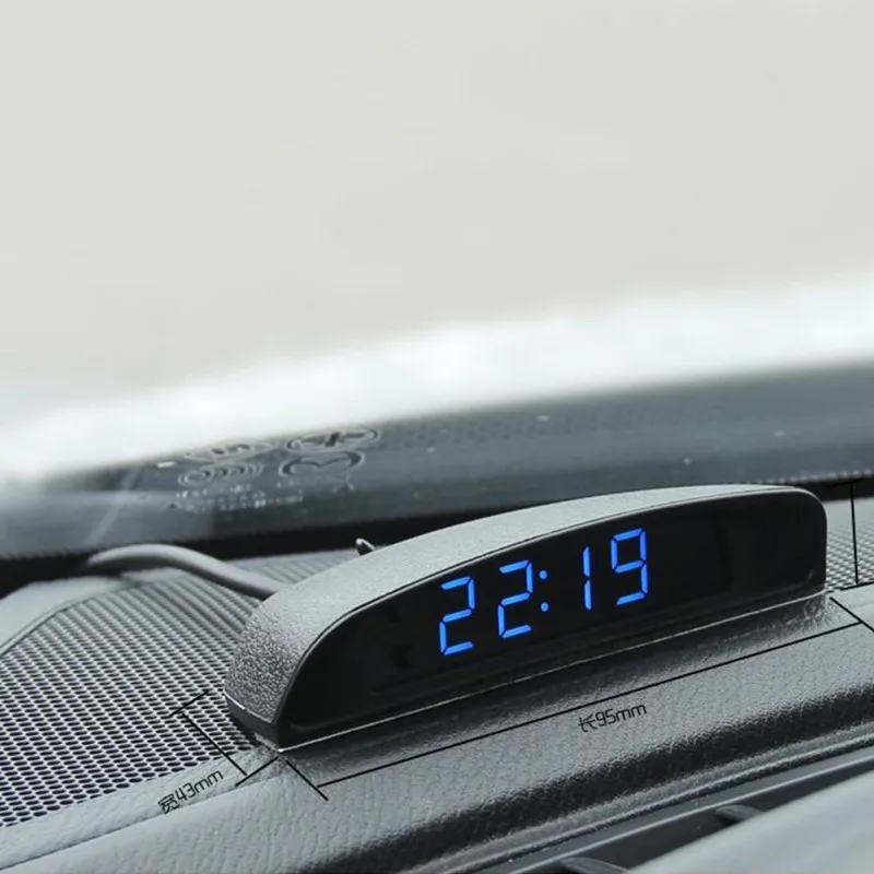 

12V Original Car Interior Trim Appearance 3 In 1 Car Clock Thermometer And Voltage Monitor