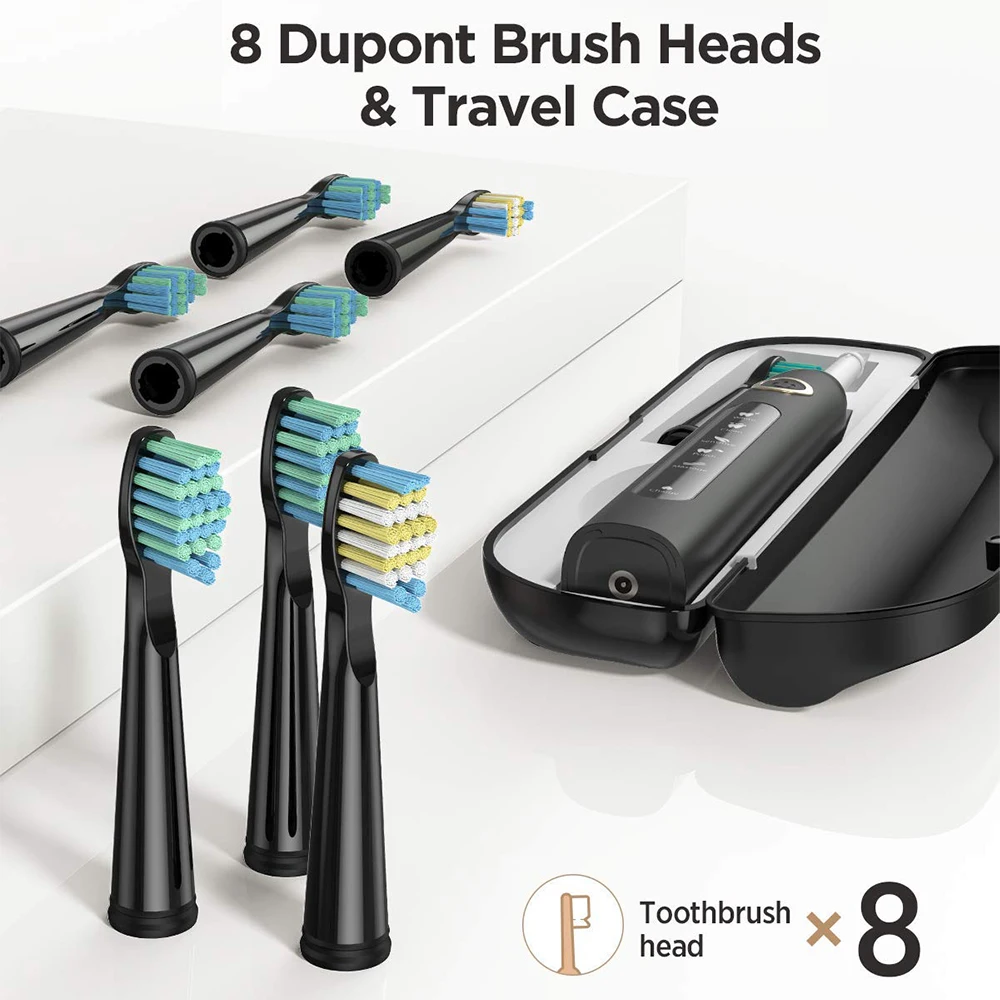 Fairywill Electric Sonic Toothbrush FW-507 USB Charge Rechargeable Adult Waterproof Electronic Tooth 8 Brushes Replacement Heads Fairywill Electric Sonic Toothbrush FW-507 USB Charge Rechargeable Adult Waterproof Electronic Tooth 8 Brushes Replacement Heads