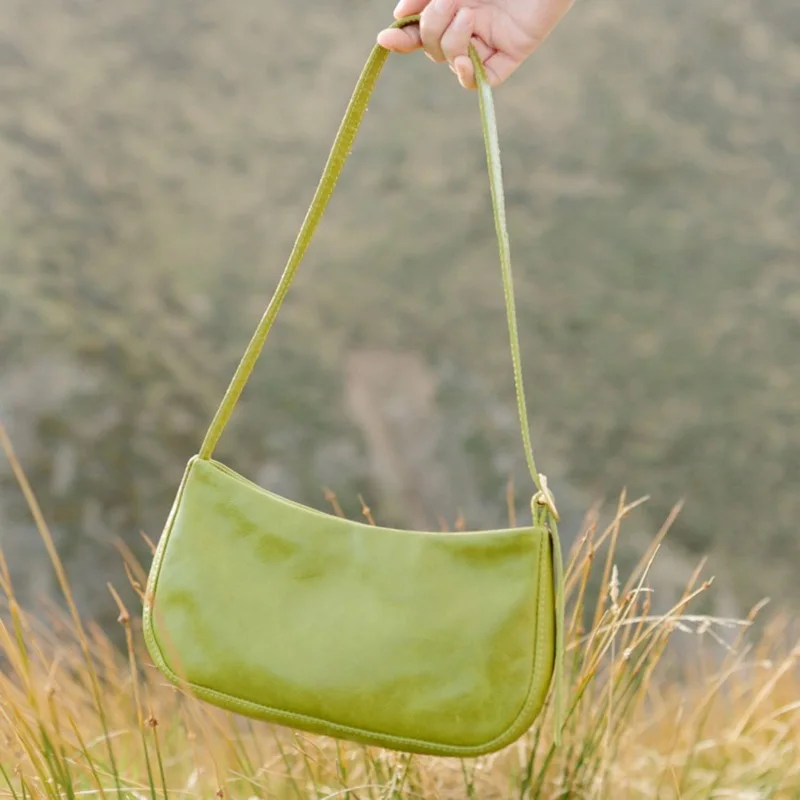 

MoneRffi 2019 Spring Summer Woman Trendy Green White Single Strap Handbags PU Leather Zipper Shoulder Bag Female Handbag