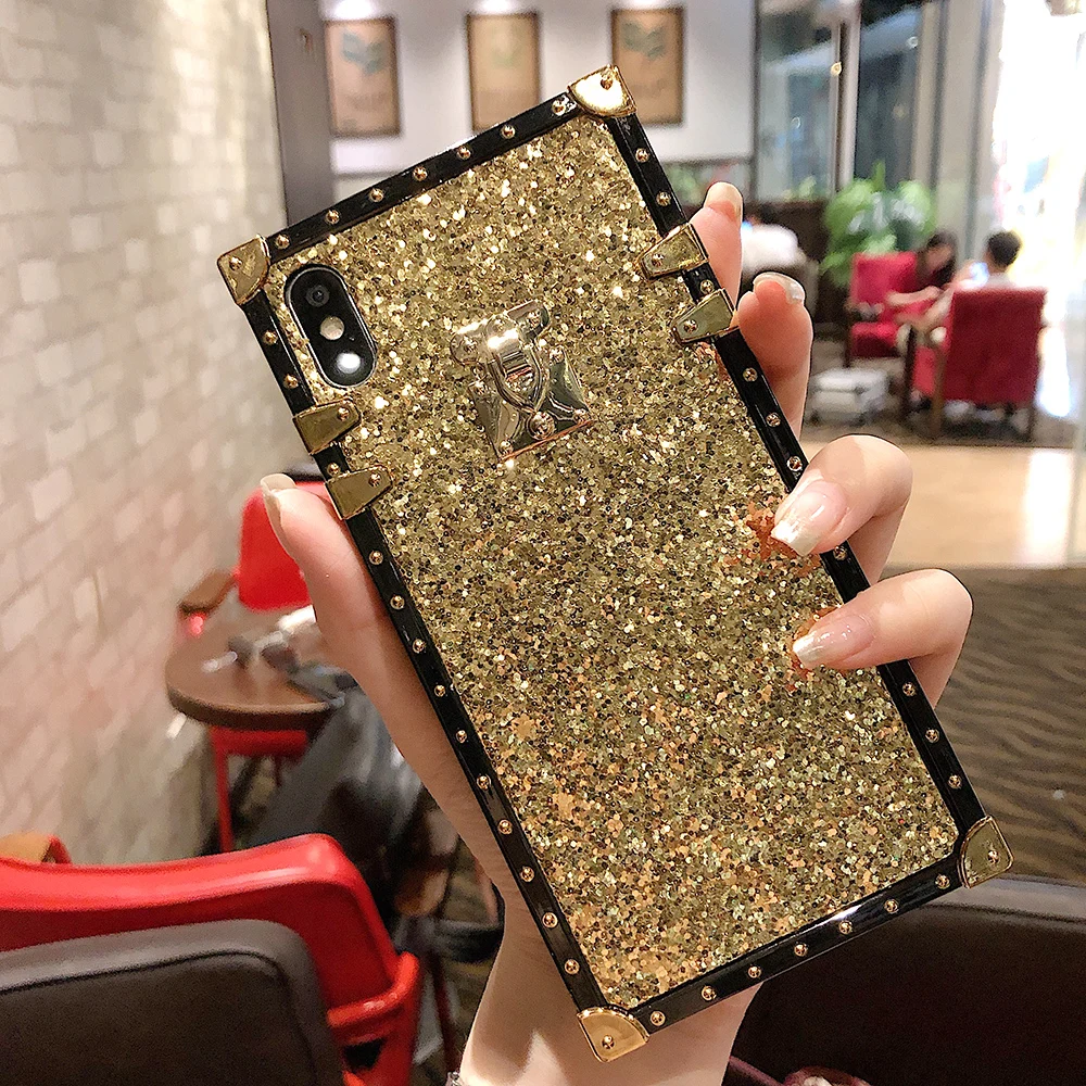 Чехол для Huawei P40 Pro Nova 6SE Mate30 P30 Lite Mate 20 P20 5i чехол с блестками квадратный