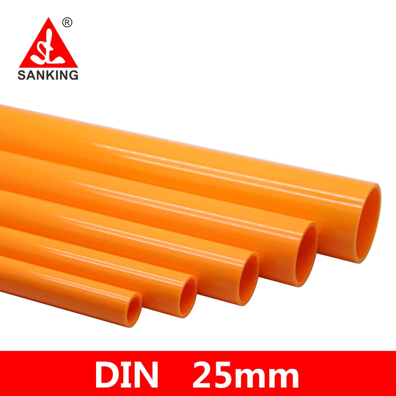 Sanking 25mm UPVC Orange Pipe PVC Coupling Water Supply Fish Tank Joints Aquarium Drainpip | Обустройство дома