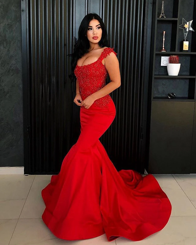 Новое поступление, красные вечерние платья русалки, abiye Vestidos de fiesta de noche, вечерние платья Abendkleider