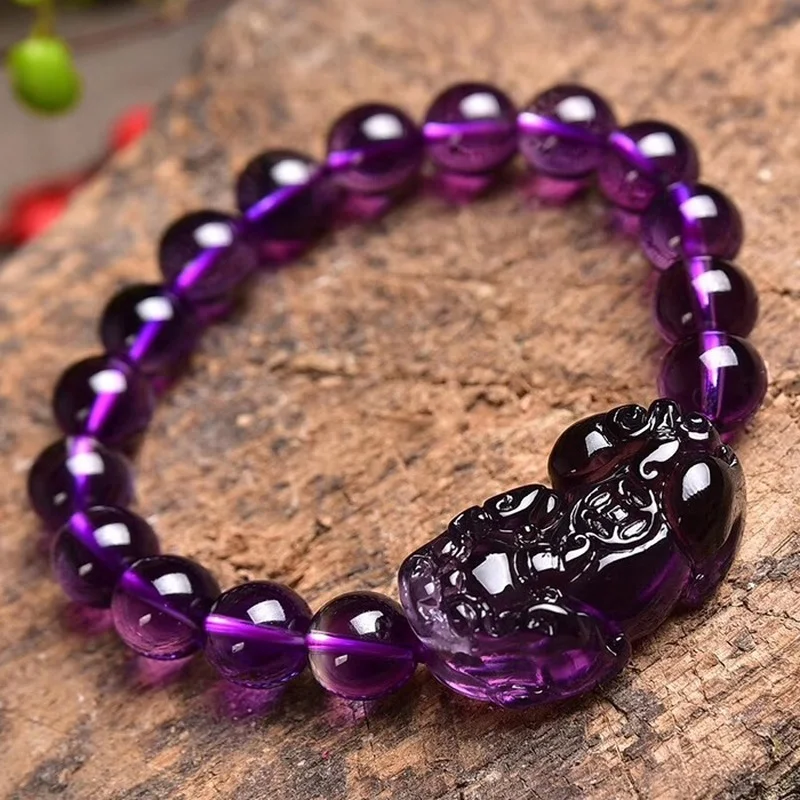 Bracelet Jewelry Feng Shui Wealth Bracelet Amethyst PIXIU Bracelet Crystal Beads Attract Lucky Gift for Man Woman Couple Friend Gifts