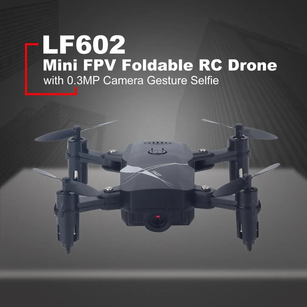LF602 2.4G Mini FPV Foldable RC Quadcopter Drone Aircraft with 0.3MP Wifi Camera Gesture Selfie Altitude Hold