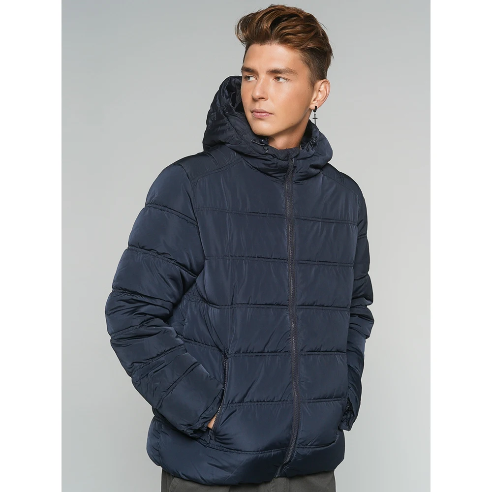  Куртка на синтепоне у TBOE для мужчины Верх: 100% полиэстер Подкладка: 100% полиэстер Утеплитель: 100%  темно-синий 