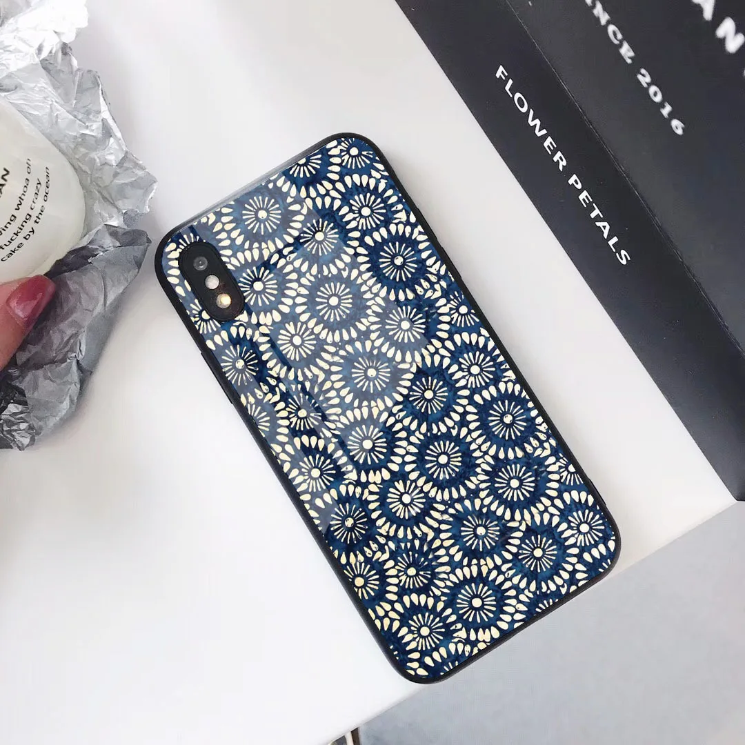 Для iPhone 11 Pro Max XS MAX XR XS i8 i8 Plus i7 i7 Plus защитный чехол из закаленного стекла с цветочными бриллиантами для iPhone 11