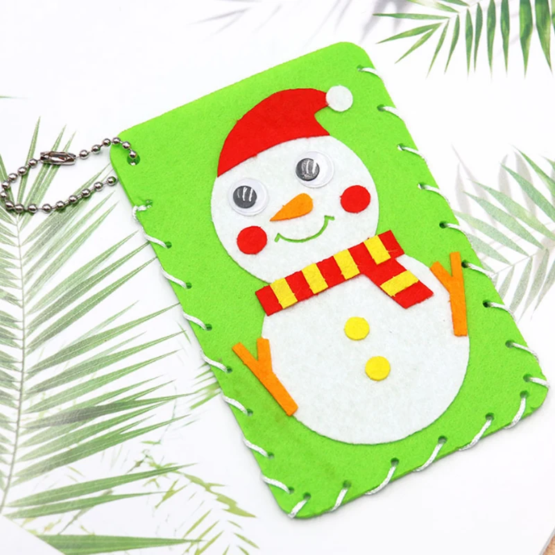 snowman Saizhi нетканый DIY Войлок посылка автобус держатель для карт посылка детский сад ручной работы ткань праздничный подарок Обучающие игрушки - Цвет: snowman