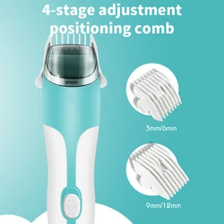 Automatic Cleaning Hair Clipper Trimmer Baby Adult Mute Waterproof Kids Hair Clipper Sleep Haircut Home-Use No Oil