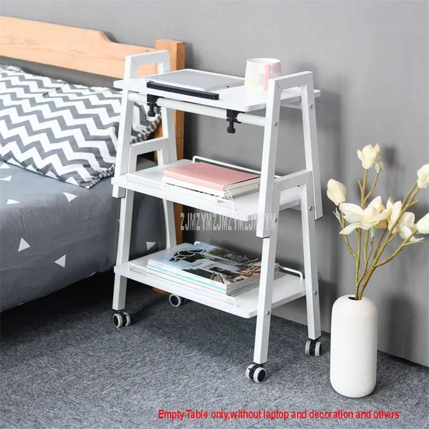 

3 Layer Modern Sofa Side Tea Table With Wheel Easy to Move Simple Home Living Room Bedroom Corner Organize Storage Coffee Table