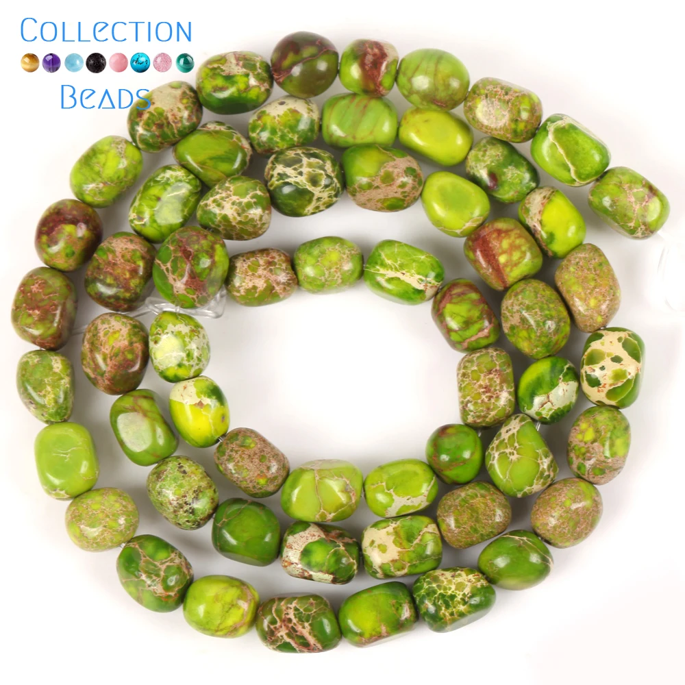 5x5x7mm Natürliche Stein Meer Sediment Jaspers Flache Unregelmäßigen Türkisen Verkrustete Lose Perlen Für Schmuck Machen DIY armband Zubehör – Detail 5