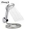 Zhangji 5 fonction ronde pluie pomme de douche ensemble avec tuyau de douche support de douche pour salle de bain de qualité supérieure deux couleurs envoyer au hasard ► Photo 2/6
