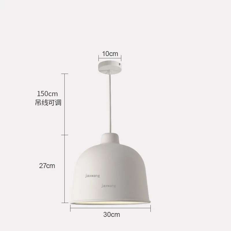 Скандинавский светодиодный подвесной светильник из смолы с цветным макароном, стильный светильник для столовой, креативный подвесной светильник, подвесной светильник - Цвет корпуса: White 30CM