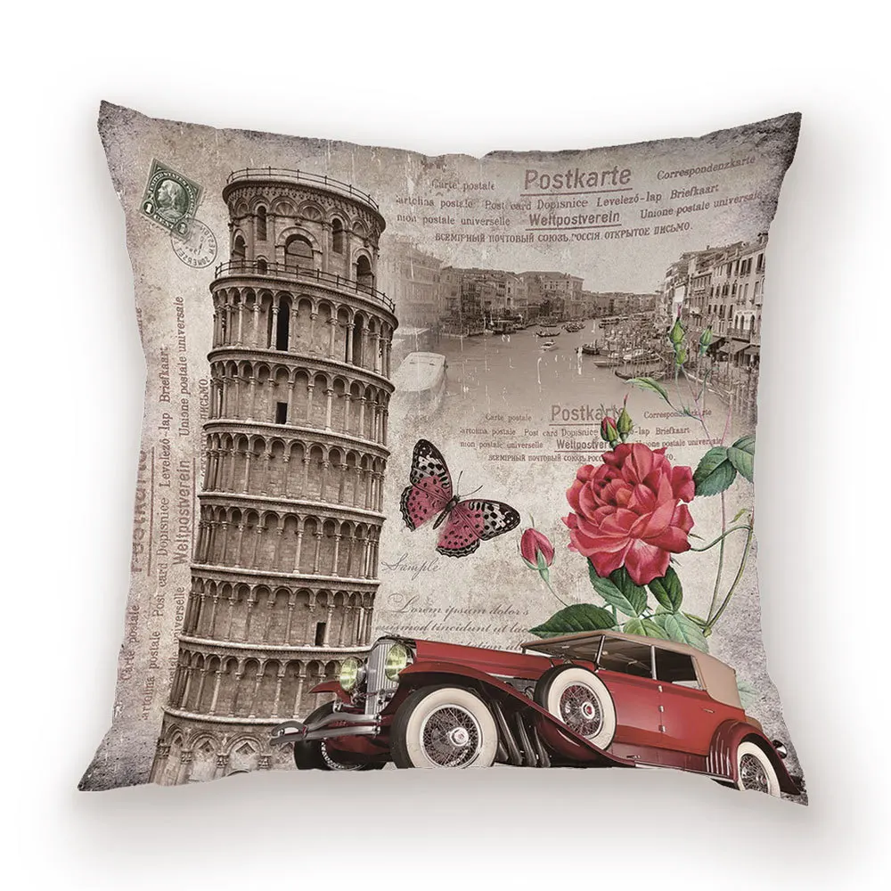 Винтажный чехол-подушка в стиле лондонского брошка, декоративная наволочка для подушки, романтический домашний Цветочный декор подушки для дивана, чехлы