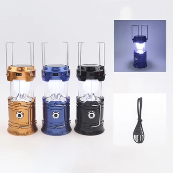 

1PC Portable Solar Camping Tent Light Flame Lamp Lantern Flashlight Retractable