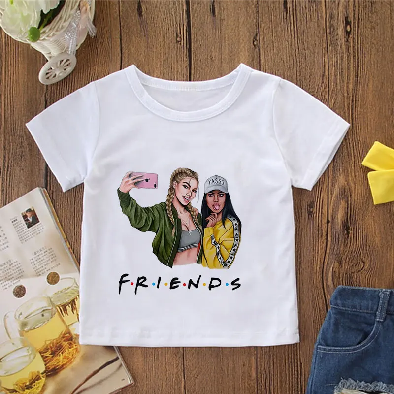 T-shirt à col rond et manches courtes pour garçon et fille, haut à la mode,  Design, avec mes petits amis, nouvelle collection - AliExpress