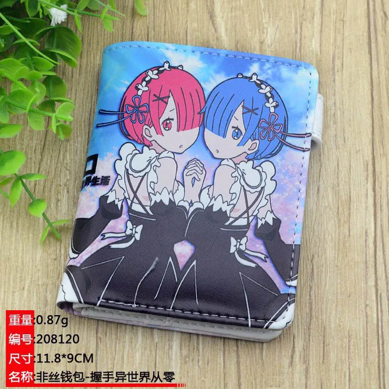 Re:Life in a different world of zero Anime с красочным принтом кошельком короткий кожаный кошелек