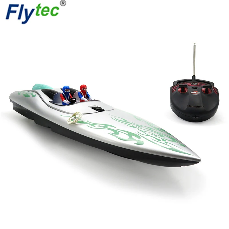 Rc лодка Flytec 2011-9 1/18 4CH 46 см инфракрасная 40 МГц Серебряная гоночная лодка 15 км/ч без батареи RTR игрушки серебряные уличные детские игрушки