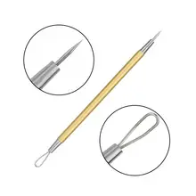 Стальные черные и пятнистые удалители экстрактор изогнутые косой рот клип прыщи комедоны удаления инструменты для чистки лица