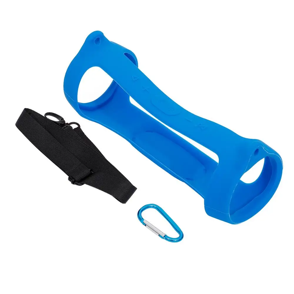 Premium Silicone Case with Strap and Carabiner for Portable Bluetooth Speakers
