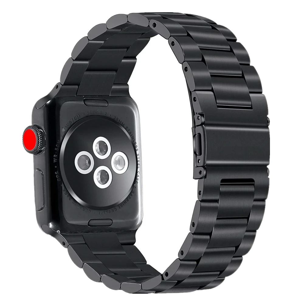 Ремешок из нержавеющей стали для Apple Watch series 5 деловой браслет с звеньями iWatch 40 мм 44