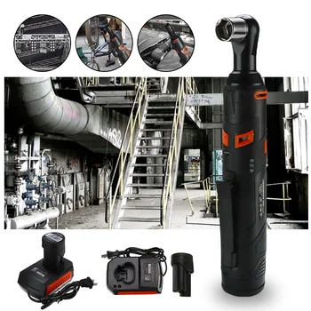 

12V Electric Wrench Kit 3/8 Cordless Ratchet Wrench Rechargeable Scaffolding 60NM Torque Ratchet With Sockets Tools