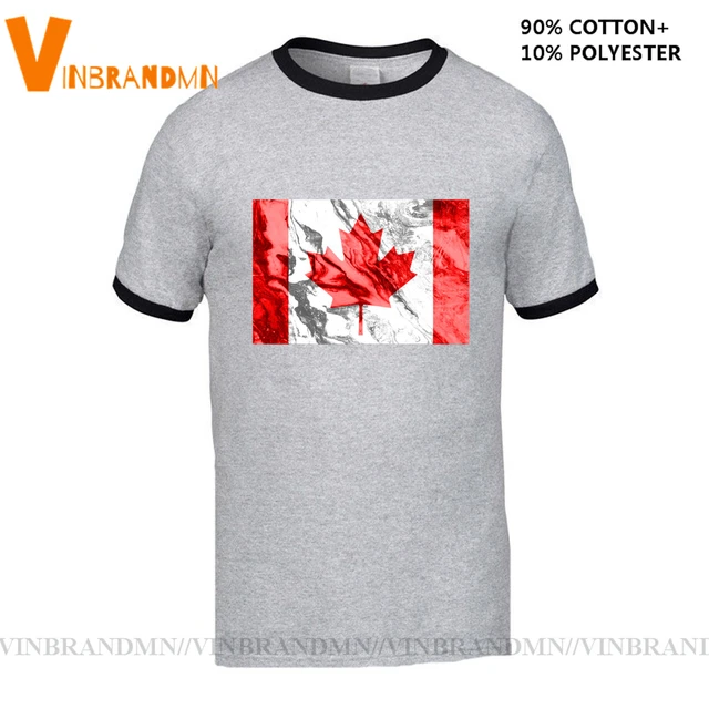 Change clothes lead Colonial T-shirt à manches courtes pour homme, vêtement de marque, de qualité, col  rond, en coton, à la mode, drapeau du Canada, texture marbrée - AliExpress