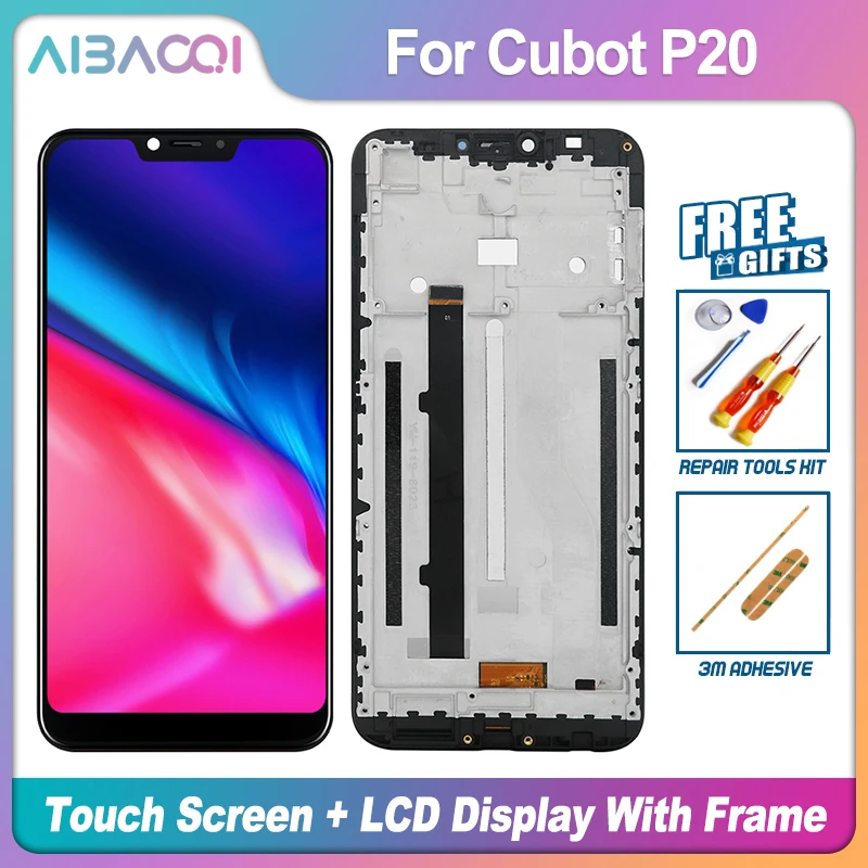 Сенсорный экран AiBaoQi + ЖК-дисплей рамка в сборе замена для телефона Cubot P20/P30/P40/J9 |
