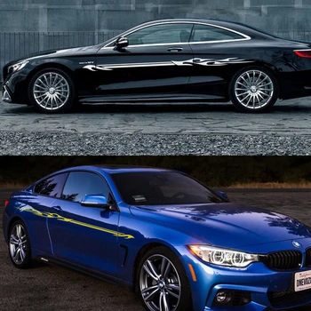 

X 12cm Elegant Long Stripe Car Stickers for Body Decals Auto Racing Sports Stickers Side Vinyl 2 Pcs 240cm Car Customization Acc