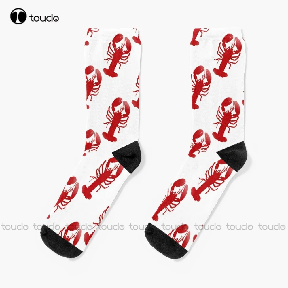 

Red Lobster Repeating Pattern Socks Sock Boots Christmas Fashion New Year Gift Unisex Adult Teen Youth Socks 360° Digital Print