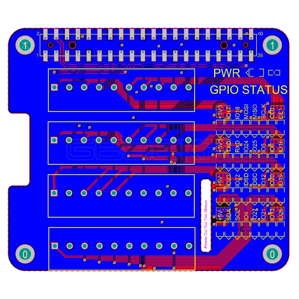 placa de expansão com micro led para