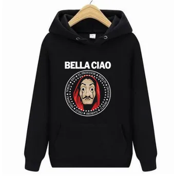 

2019 new Spring New Hooded Games Sweatshirts House of Paper Money Heist La Casa De Papel Hoodies For Men Plus Size Game Hoodeds