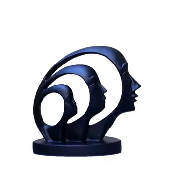 

2020 Sales European Style Abstraction Human-face Sculpture Creative Colophony Crafts Entryway Decoration G1765 Office Decoration
