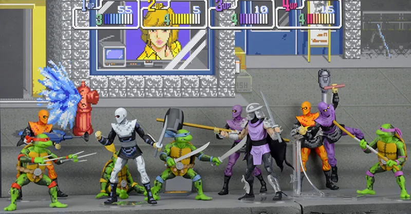 Набор из 4 NECA SDCC Ограниченная серия черепахи Рафаэль леonardo Michelangelo Donatello Shredder Ninjas " фигурка