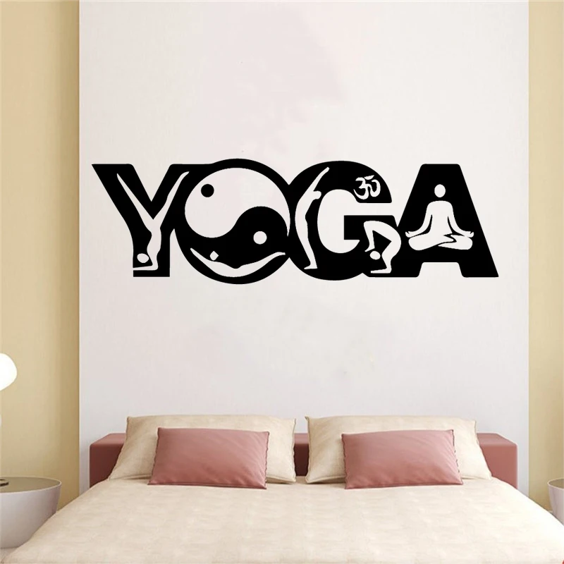 Cute Yoga Waterproof Wall Stickers Wall Art Decor For Kids Room Living Room Home Decor Home Party Decor Wallpaper