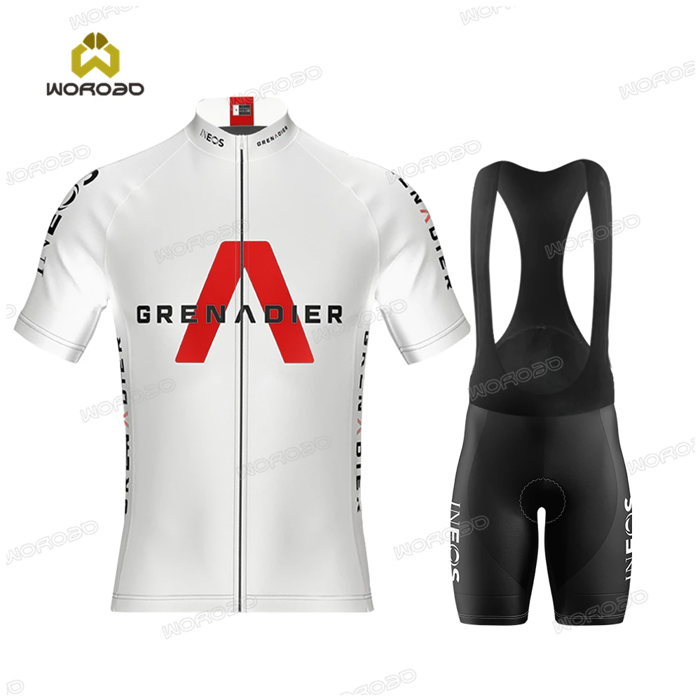 INEOS Cycling Jersey Set 2023 Short Sleeve Breathable Mountain Racing
