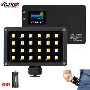 

Viltrox RB08 Portable Mini LED Video Light Fill Light Bi-color 2500K-8500K with Battery for Phone Camera Shooting Studio Vlog