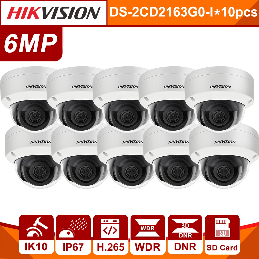 Предпродажа Hikvision оригинальная 6MP мини купольная сетевая ip камера DS 2CD2163G0 I POE H.265