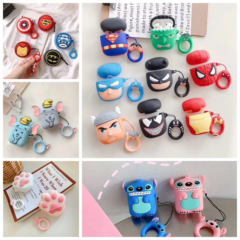

3D Cute Case For Airpods Earphone Case Soft Silicone Earphone Cover For Earpods Case Protective Skin Coque Cover For Airpods 1 2