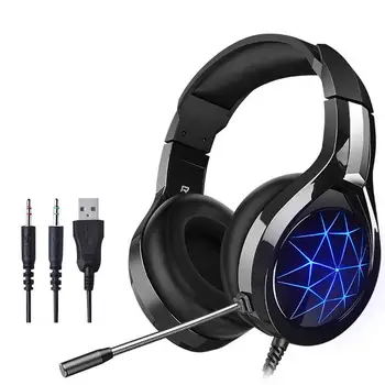 

Comfortable To Wear Stereo Surround Deep Bass Gaming Headset With Microphone Suitable For PC Laptop Gamerfor Christmas gift