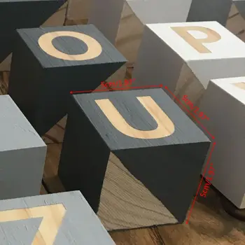 

1 Set Wedding Club Decoration 26 English Alphabet Square Black White Cube Block Kids Children Photography Props