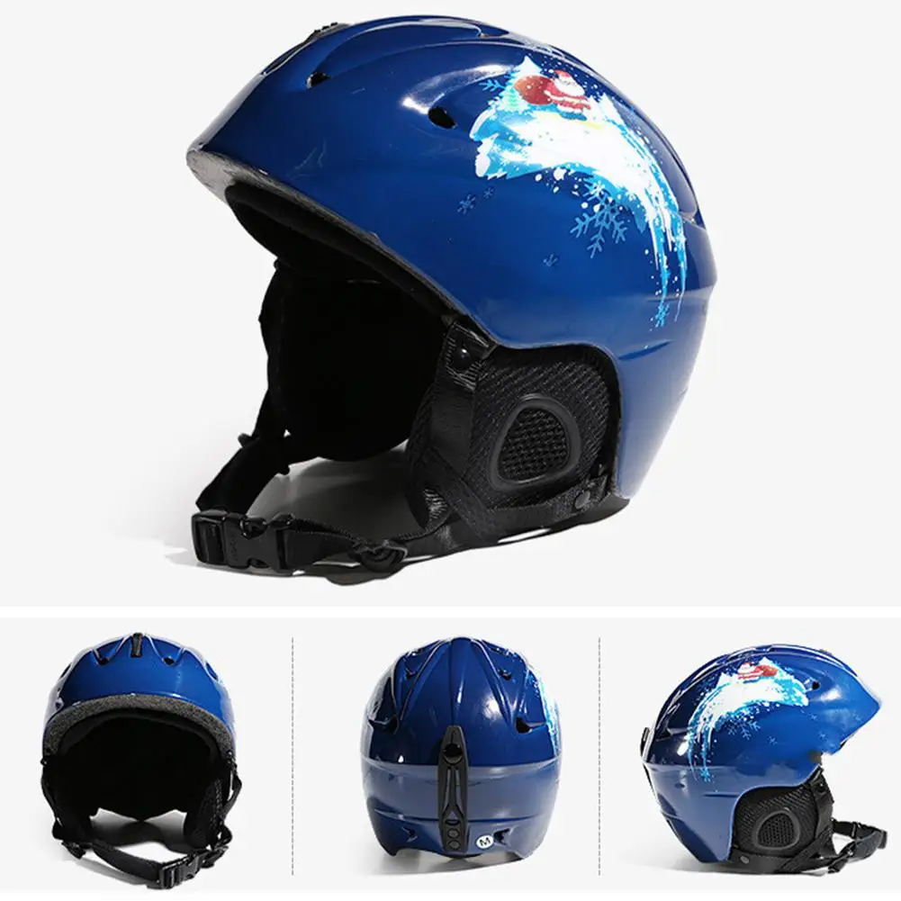 Интегрированный лыжный шлем, лыжный шлем для взрослых и детей, безопасный Зимний шлем для скейтборда, лыжного сноуборда, зимний теплый защитный шлем - Цвет: D