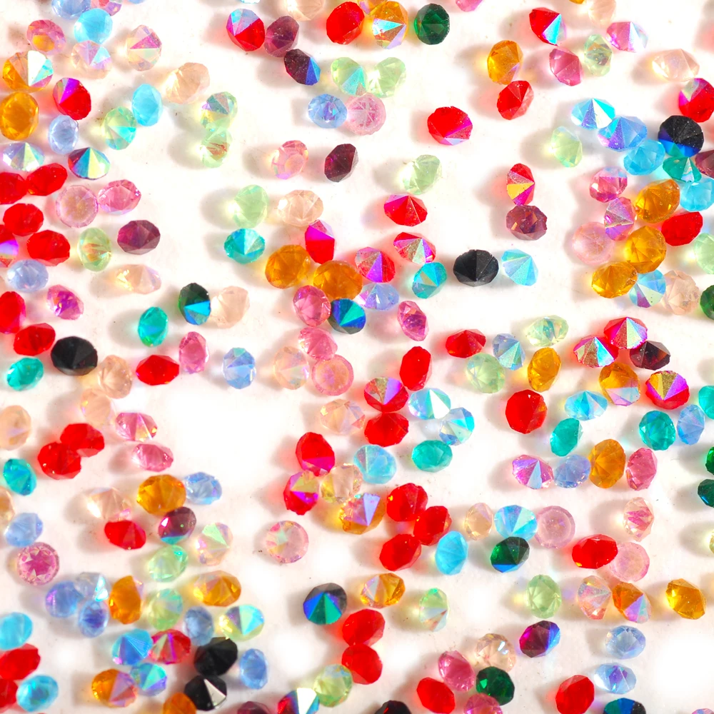 

Nails Art Supplies Mini Rhinestones ss3 1.3mm Bling Colorful Diamond Pointback Tiny Crystal 3D Manicure Accessories 1440pcs