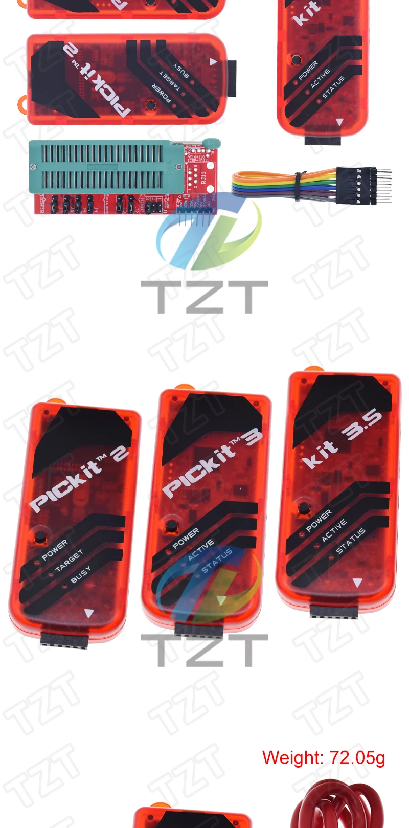 TZT PICKit2 PICKIT3 PICKit3.5 Programmierer + PIC ICD2 PICKit 2 PICKIT 3 PICKIT 3.5 Programmieradapter Universal Programmierersitz – Detail 14