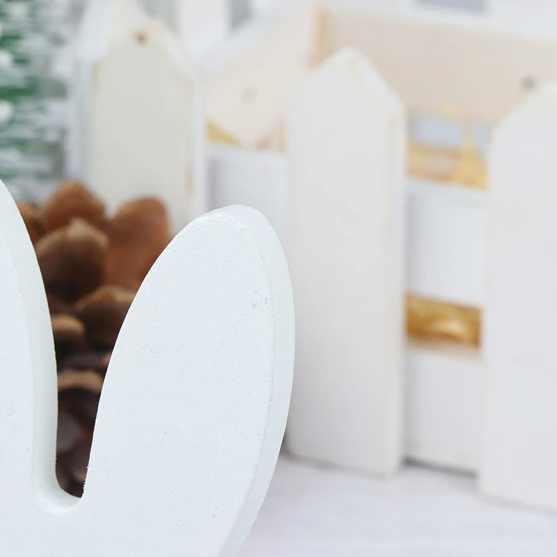 1 PC Cute Rabbit Wooden Hook Clothes Hooks On Wall Decorate Kids Children Room Wall Hanger Hooks home decoration