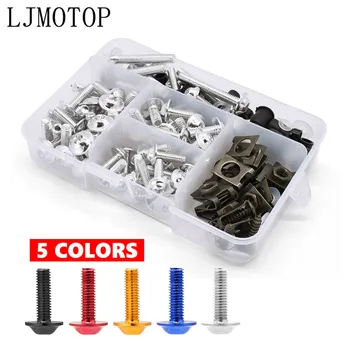 

For yamaha R6 YZF-R6 yzf-r6 fz16 TMax500 tmax-500 XT600 E 175pcs Motorcycle Fairing Body Bolts Kit Fastener Clips Screw Nuts M6