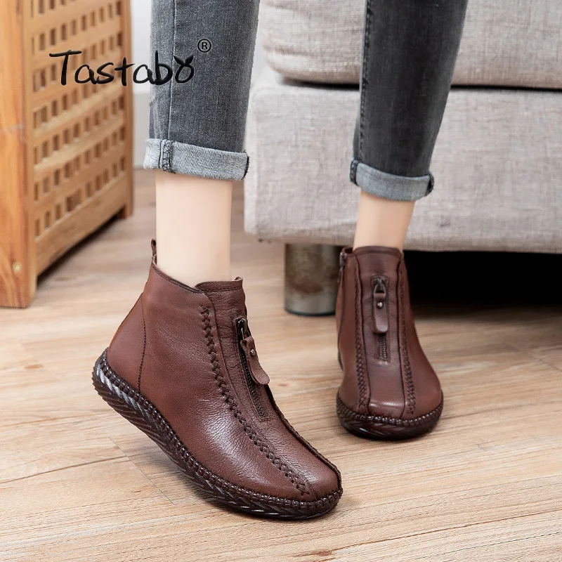 Короткие женские ботильоны Новинка 2020 года Сезон осень-зима Модные ботинки в