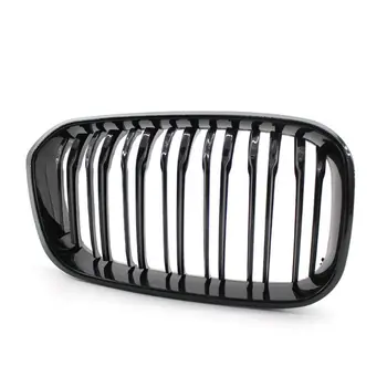 

1Set Bright Black Left and Right Grilles Front Kidney Grill for B-MW 1-Series F20 F21 LCI 118 120 125 135i 14-16 Accessories